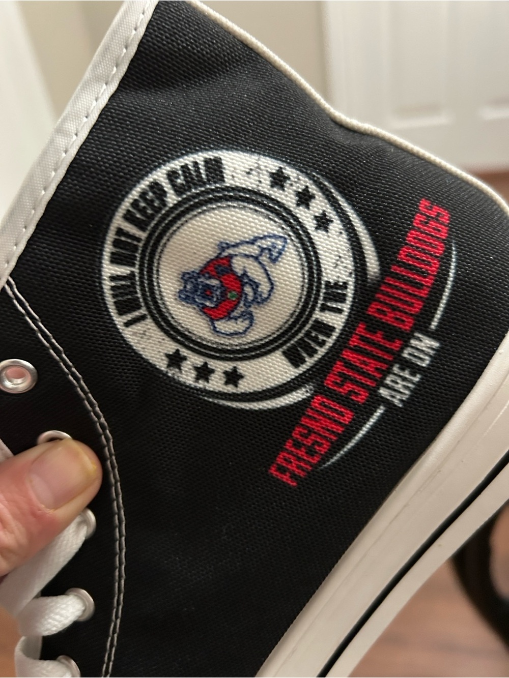 Men’s Fresno state bulldog shoes custom